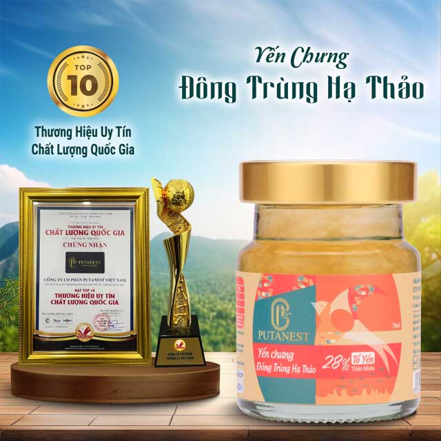 Hộp Thịnh Vượng 6 Hũ Yến Chưng Cao Cấp Đông Trùng Hạ Thảo 28%