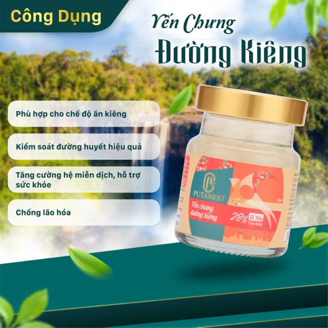 Hộp Thịnh Vượng 6 Hũ Yến Chưng Cao Cấp Đường Kiêng 28%