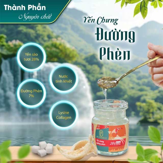 Hộp Thịnh Vượng 6 Hũ Yến Chưng Cao Cấp Đường Phèn 28%