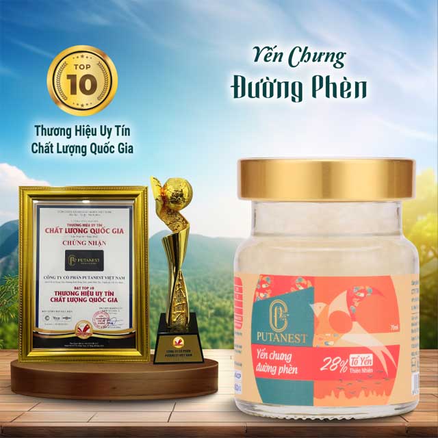 Hộp Thịnh Vượng 6 Hũ Yến Chưng Cao Cấp Đường Phèn 28%