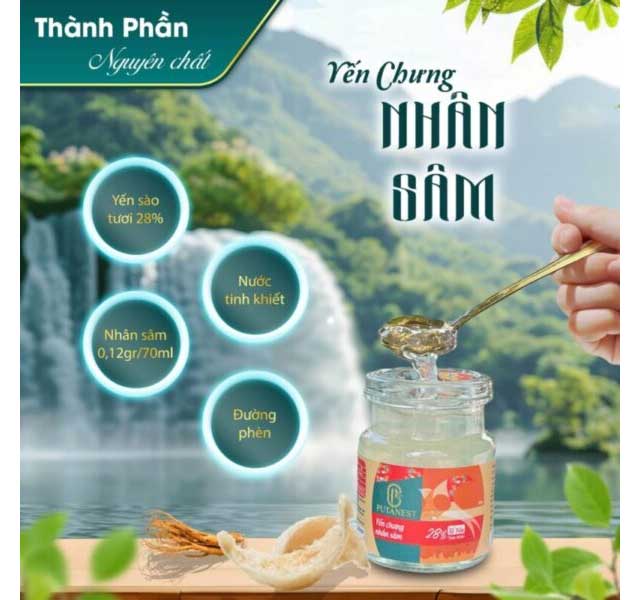 Hộp Thịnh Vượng 6 Hũ Yến Chưng Cao Cấp Nhân Sâm 28%