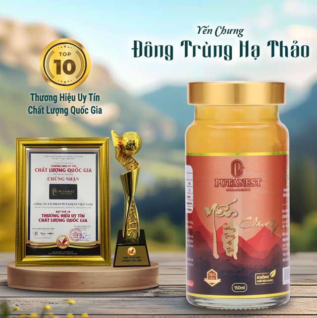 Yến Chưng Thượng Hạng Đông Trùng Hạ Thảo 150ml 35%