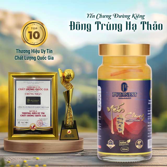 Yến Chưng Thượng Hạng Đường Kiêng Đông Trùng 150ml 35%