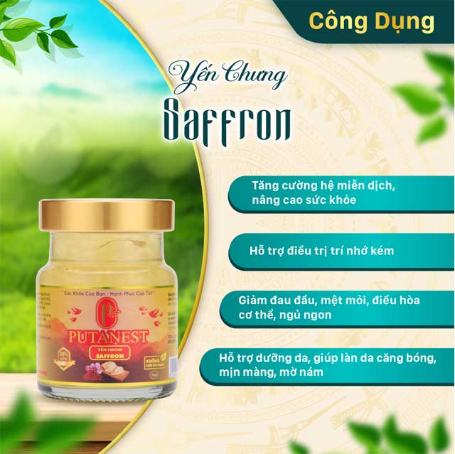 Yến Chưng Thượng Hạng Saffron 35%