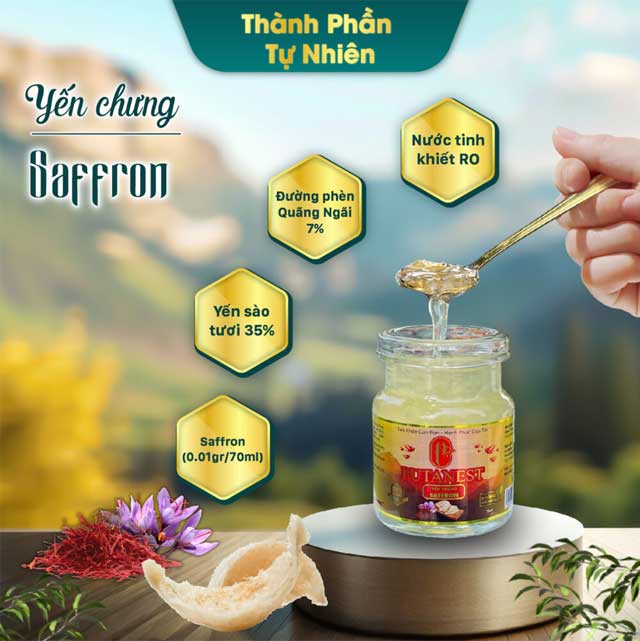 Yến Chưng Thượng Hạng Saffron 35%